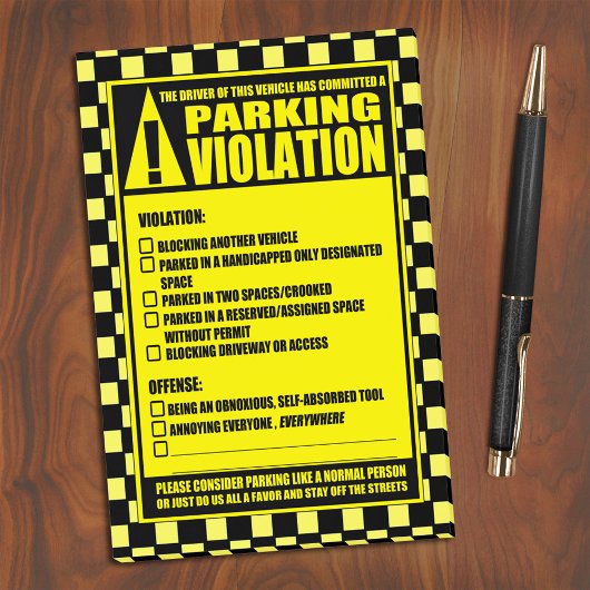 Funny Civilian Parking Ticket Post-it® Notes