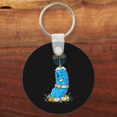 Funny Ckle Dreidel Menorah Hanukkah Kids Womens Me Sleutelhanger (Voorkant)
