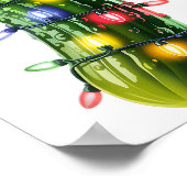 Funny Ckle Santa Hat Christmas Lights Xmas Men Wom Poster (Hoek)