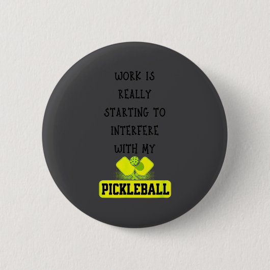 Funny Ckleball Work Quote Ckleball Lover Office Jo Ronde Button 5,7 Cm (Voorkant)