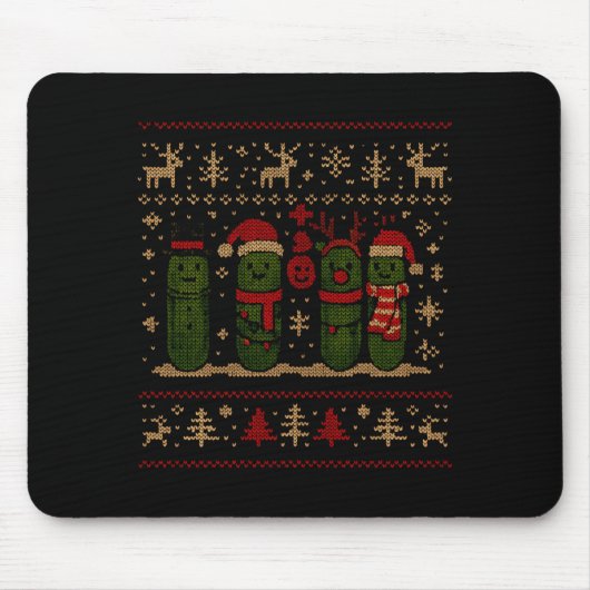 Funny Ckles Christmas Lights Santa Hat Xmas Ugly S Muismat (Voorkant)
