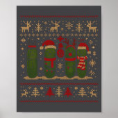 Funny Ckles Christmas Lights Santa Hat Xmas Ugly S Poster (Voorkant)