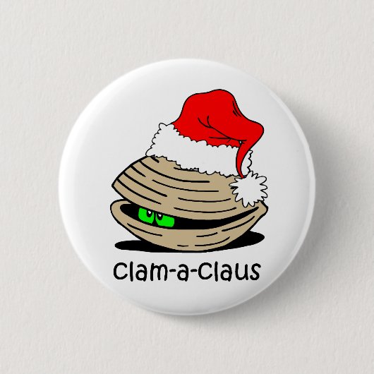 Funny clam Kerstmis Ronde Button 5,7 Cm (Voorkant)