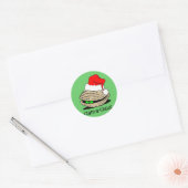 Funny clam Kerstmis Ronde Sticker (Envelop)