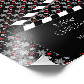 Funny Clapperboard Filmmaking Black White Foto Afdruk (Hoek)