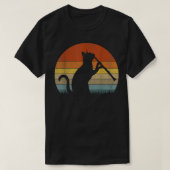 Funny Clarinet Cat Clarinet Player Musician Retro T-shirt (Design voorkant)