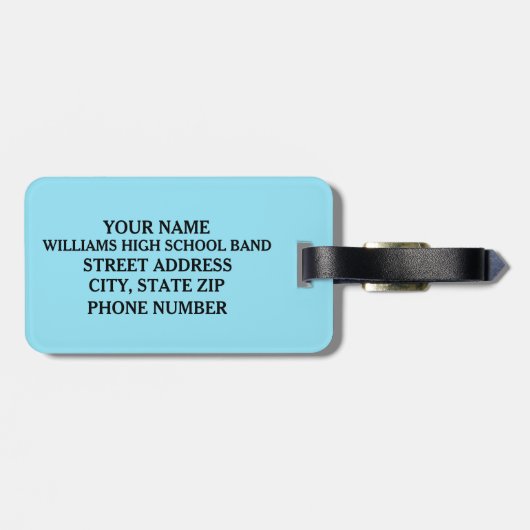 Funny Clarinet Custom Band Bagagelabel (Achterkant horizontaal)