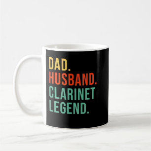 Funny Clarinet Dad Husband Legend Clarinetist Fath Koffiemok