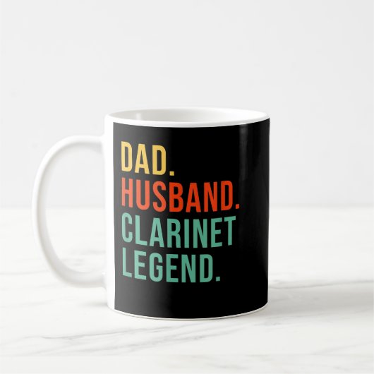 Funny Clarinet Dad Husband Legend Clarinetist Fath Koffiemok (Links)