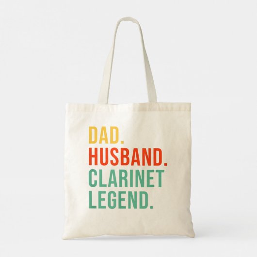 Funny Clarinet I Destroy Silence Clarinetist for m Tote Bag (Achterkant)