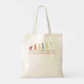Funny Clarinet Player Evolution Musician Retro Vin Tote Bag (Achterkant)