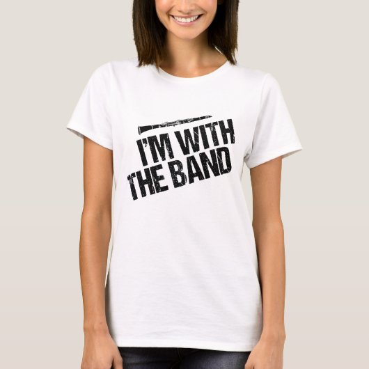 Funny Clarinet Player, ik ben bij de band vrouwen T-shirt (Voorkant)