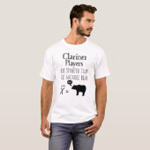 Funny Clarinet T-shirt - Gemiddeld Beer (Voorkant volledig)