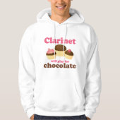 Funny Clarinet zal werken aan chocolade Hoodie (Voorkant)