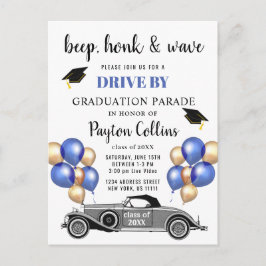 Funny Class of 2023 DRIVE BY Graduation Party Briefkaart