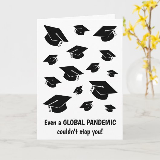 Funny Class of 2023 Pandemic Afstuderen Kaart (Gele Bloem)
