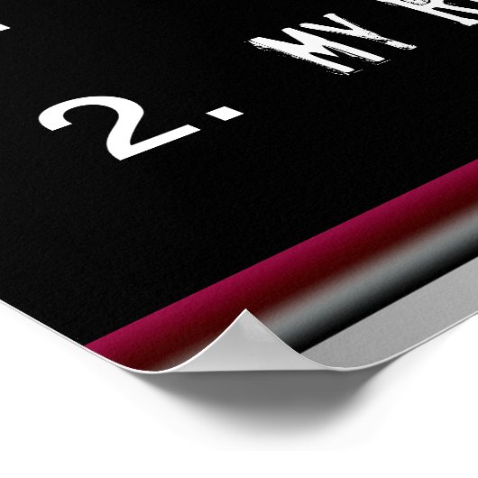 Funny Class Rules Poster (Hoek)