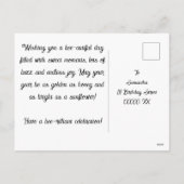 Funny Classic Bumble Bee Stripes Striped Pattern Feestdagenkaart (Achterkant)