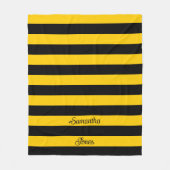 Funny Classic Bumble Bee Stripes Striped Pattern Fleece Deken (Voorkant)