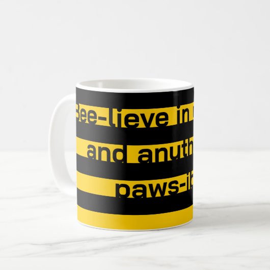 Funny Classic Bumble Bee Stripes Striped Pattern Koffiemok (Voorkant links)