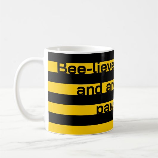 Funny Classic Bumble Bee Stripes Striped Pattern Koffiemok (Links)