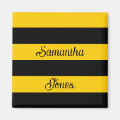 Funny Classic Bumble Bee Stripes Striped Pattern Magneet (Voorkant)