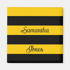 Funny Classic Bumble Bee Stripes Striped Pattern Magneet