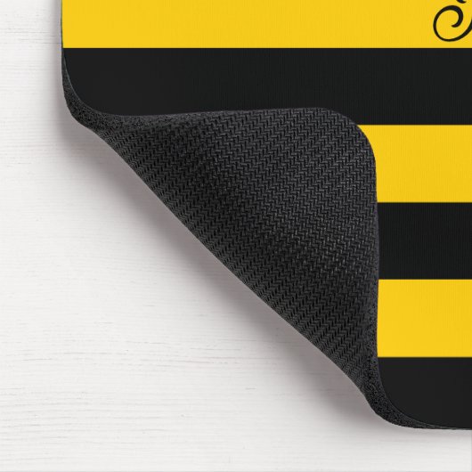 Funny Classic Bumble Bee Stripes Striped Pattern Muismat (Hoek)