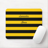 Funny Classic Bumble Bee Stripes Striped Pattern Muismat (Met muis)
