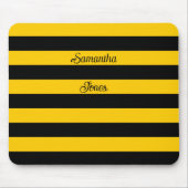 Funny Classic Bumble Bee Stripes Striped Pattern Muismat (Voorkant)