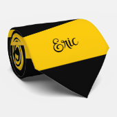 Funny Classic Bumble Bee Stripes Striped Pattern Stropdas (Opgerold)