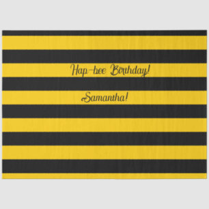 Funny Classic Bumble Bee Stripes Striped Pattern Tissuepapier