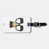 Funny Classic Comedy Humor Mustache Glasses Joke Bagagelabel (Voorkant horizontaal)