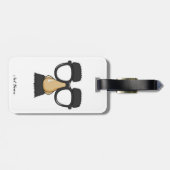 Funny Classic Comedy Humor Mustache Glasses Joke Bagagelabel (Achterkant horizontaal)