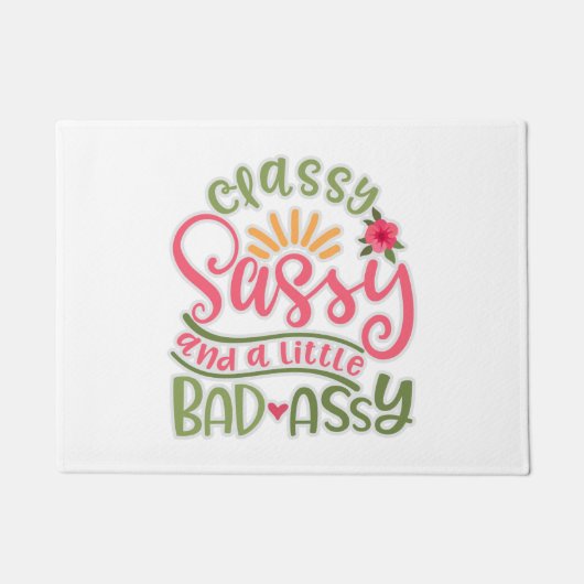 Funny Classy Sassy en een beetje slechte Assy Sass Deurmat (Voorkant)