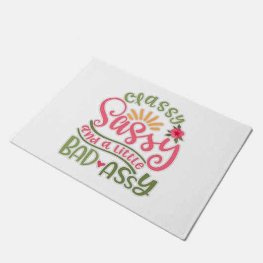 Funny Classy Sassy en een beetje slechte Assy Sass Deurmat (Schuin)