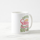 Funny Classy Sassy en een beetje slechte Assy Sass Koffiemok (Voorkant rechts)