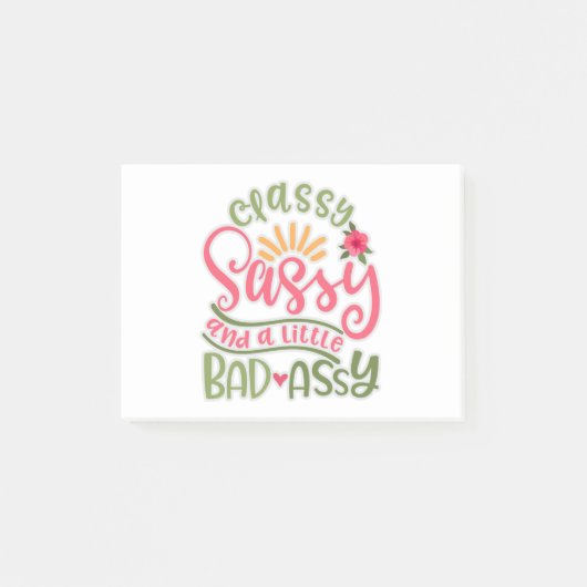 Funny Classy Sassy en een beetje slechte Assy Sass Post-it® Notes (Voorkant)