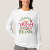 Funny Classy Sassy en een beetje slechte Assy Sass T-shirt (Voorkant)