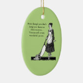Funny Clean House - Aanpassen Keramisch Ornament (Rechts)