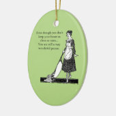 Funny Clean House - Aanpassen Keramisch Ornament (Links)