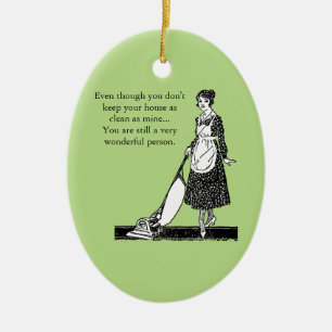 Funny Clean House - Aanpassen Keramisch Ornament
