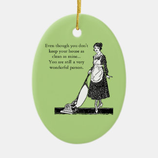 Funny Clean House - Aanpassen Keramisch Ornament