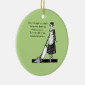 Funny Clean House - Aanpassen Keramisch Ornament (Rechts)