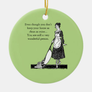 Funny Clean House - Aanpassen Keramisch Ornament