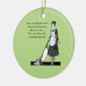 Funny Clean House - Aanpassen Keramisch Ornament (Links)