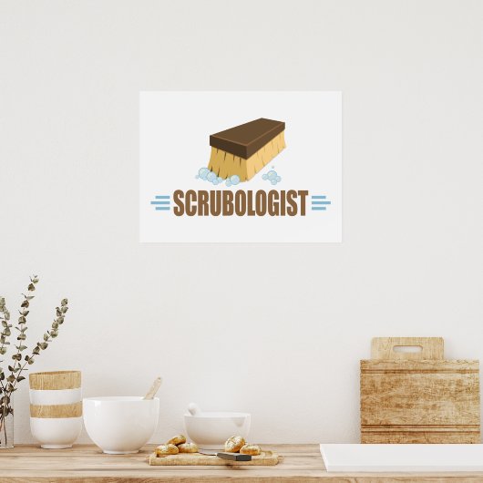Funny Cleaning Poster (Keuken)