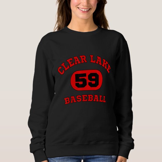 Funny Clear Lake 59 Baseball Quote Baseball Cool C Trui (Voorkant)