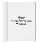Funny Clergy Appreciation Weekend Card (Binnen (Rechts))