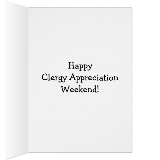 Funny Clergy Appreciation Weekend Card (Binnen (Rechts))